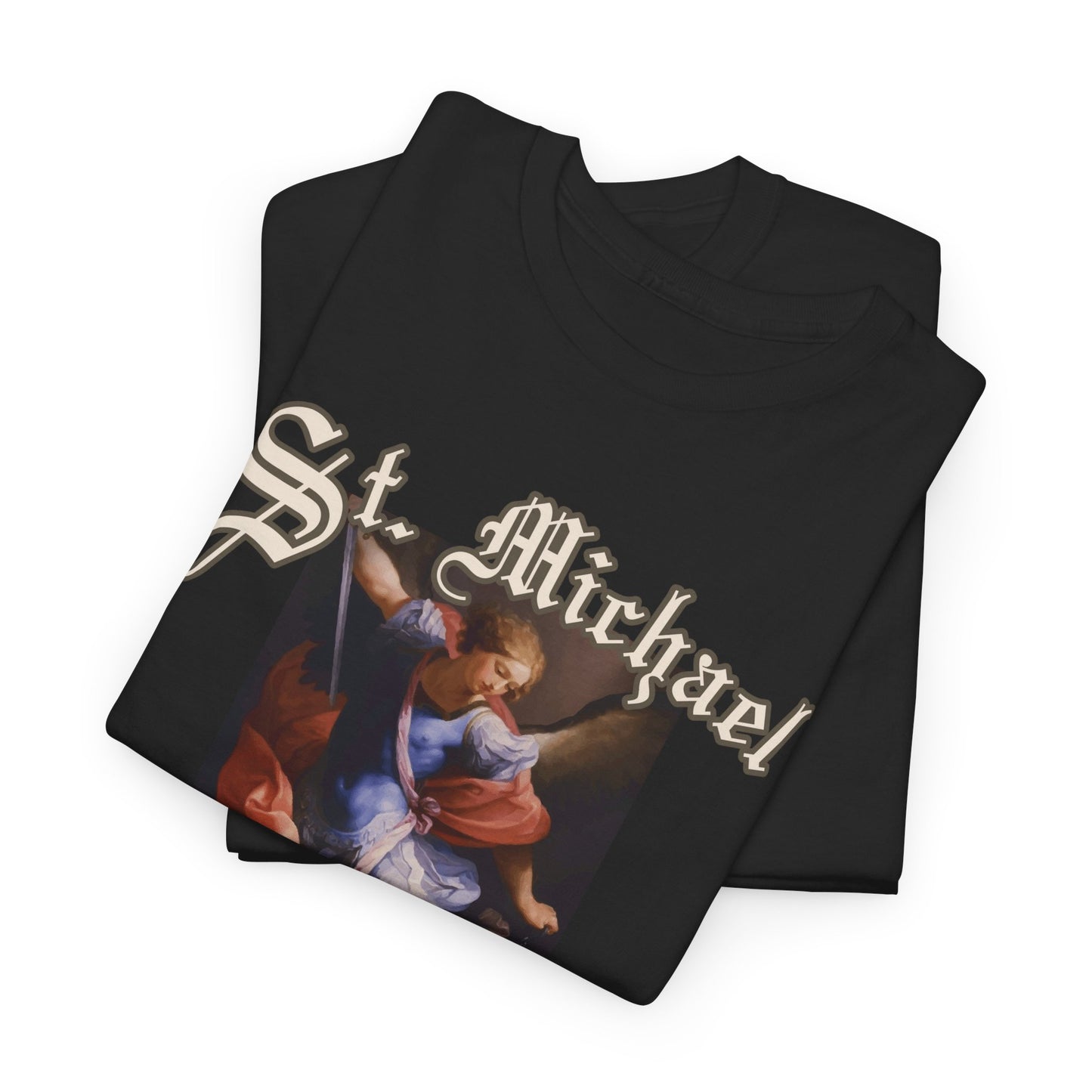 St. Michael Catholic T-Shirt – Religious Art Design – “Ora Pro Nobis”