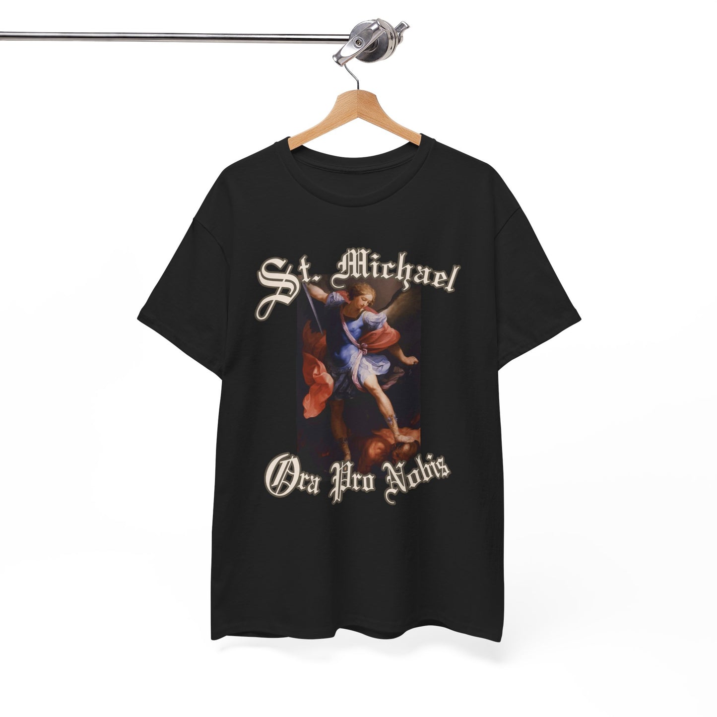 St. Michael Catholic T-Shirt – Religious Art Design – “Ora Pro Nobis”
