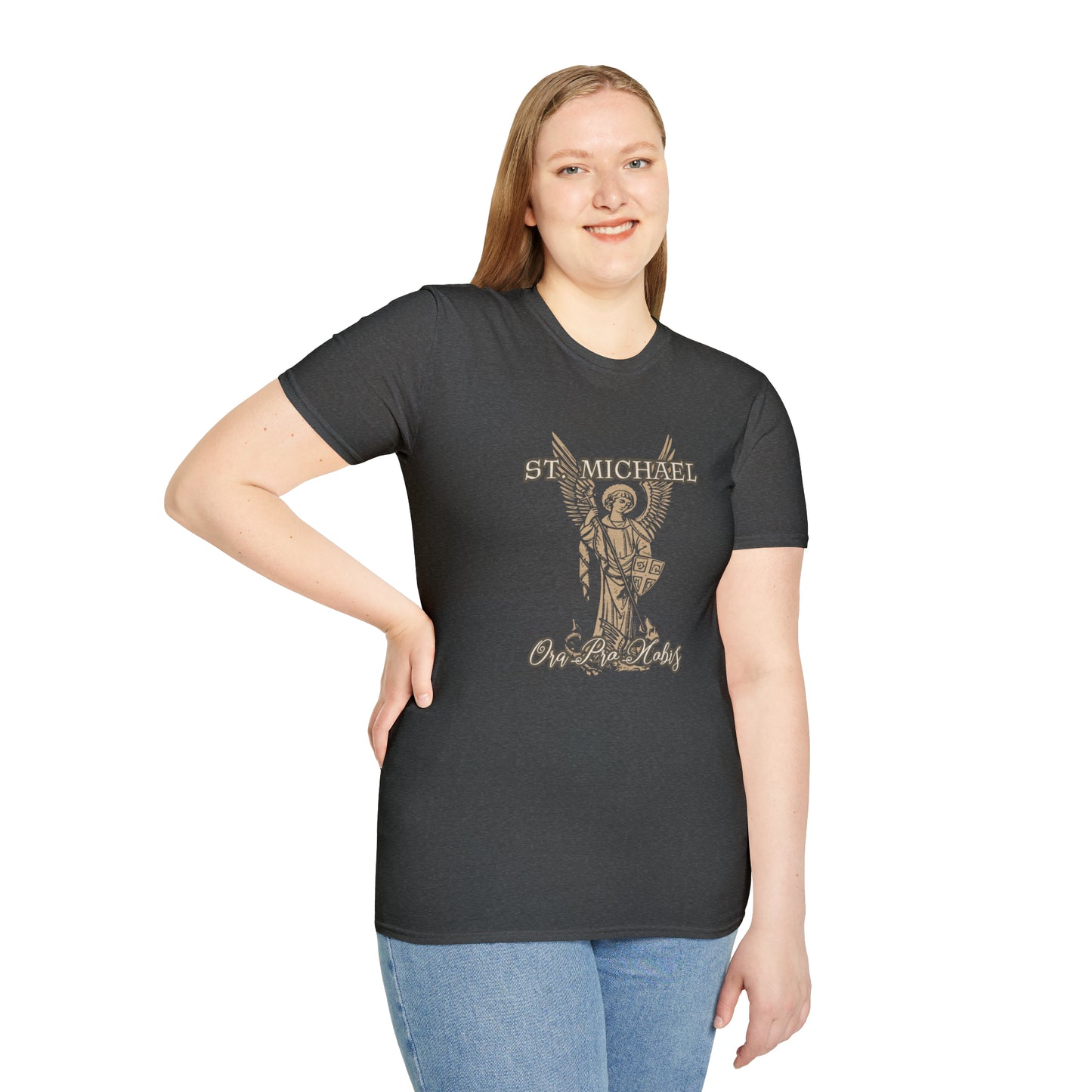 St. Michael Illustration Catholic T-Shirt