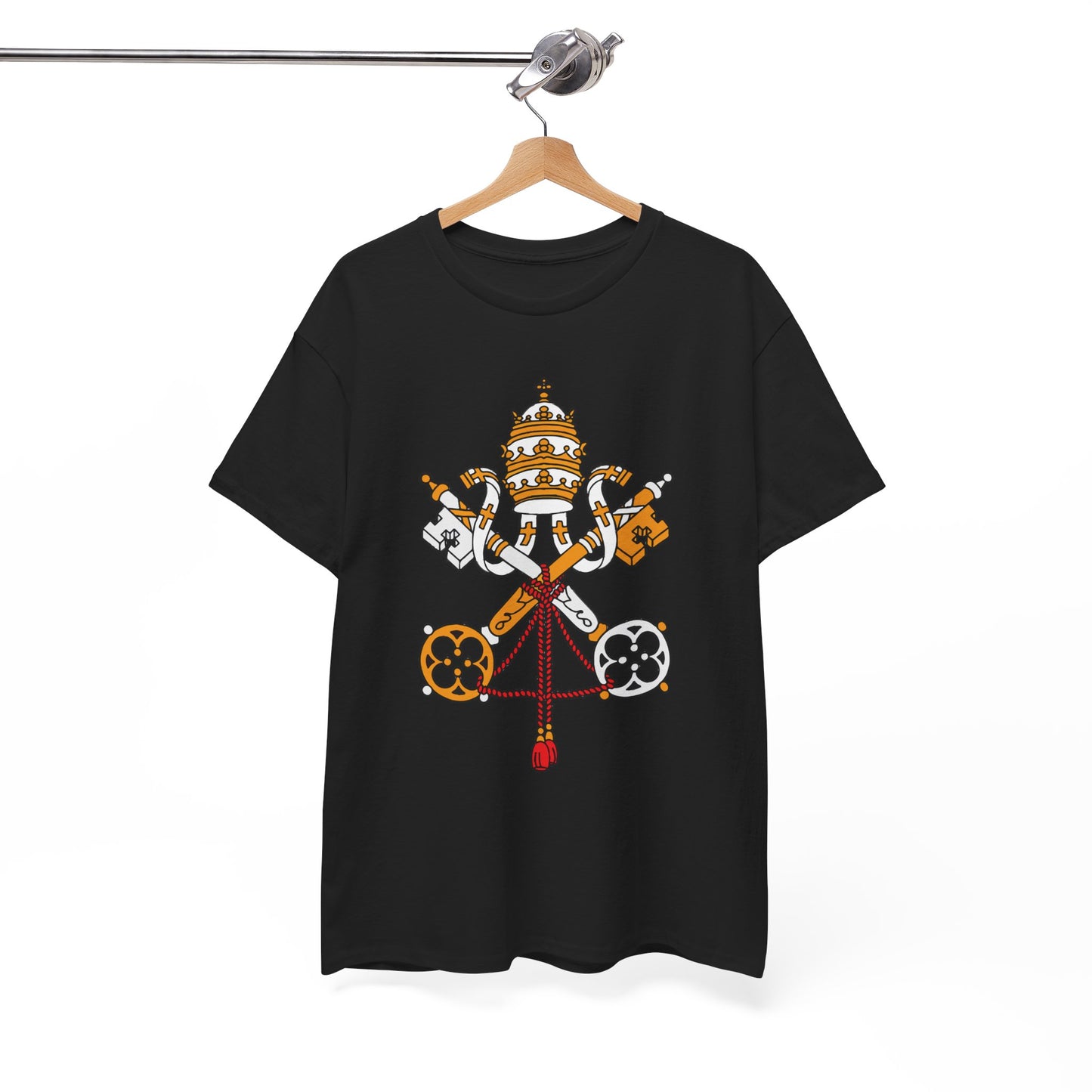 Papacy Symbol Christian Catholic T-Shirt – Black