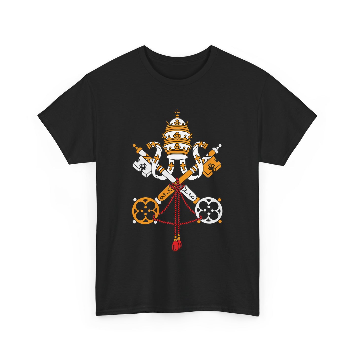 Papacy Symbol Christian Catholic T-Shirt – Black