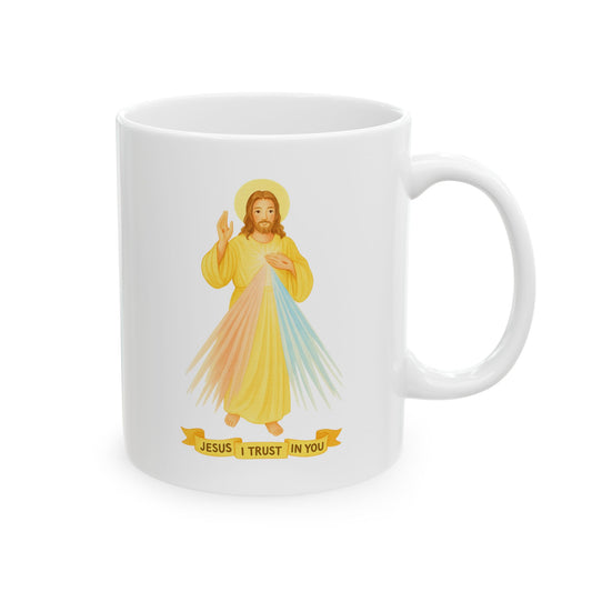 Divine Mercy Mug – “Jesus, I Trust in You” Catholic Coffee Cup (11oz or 15oz)