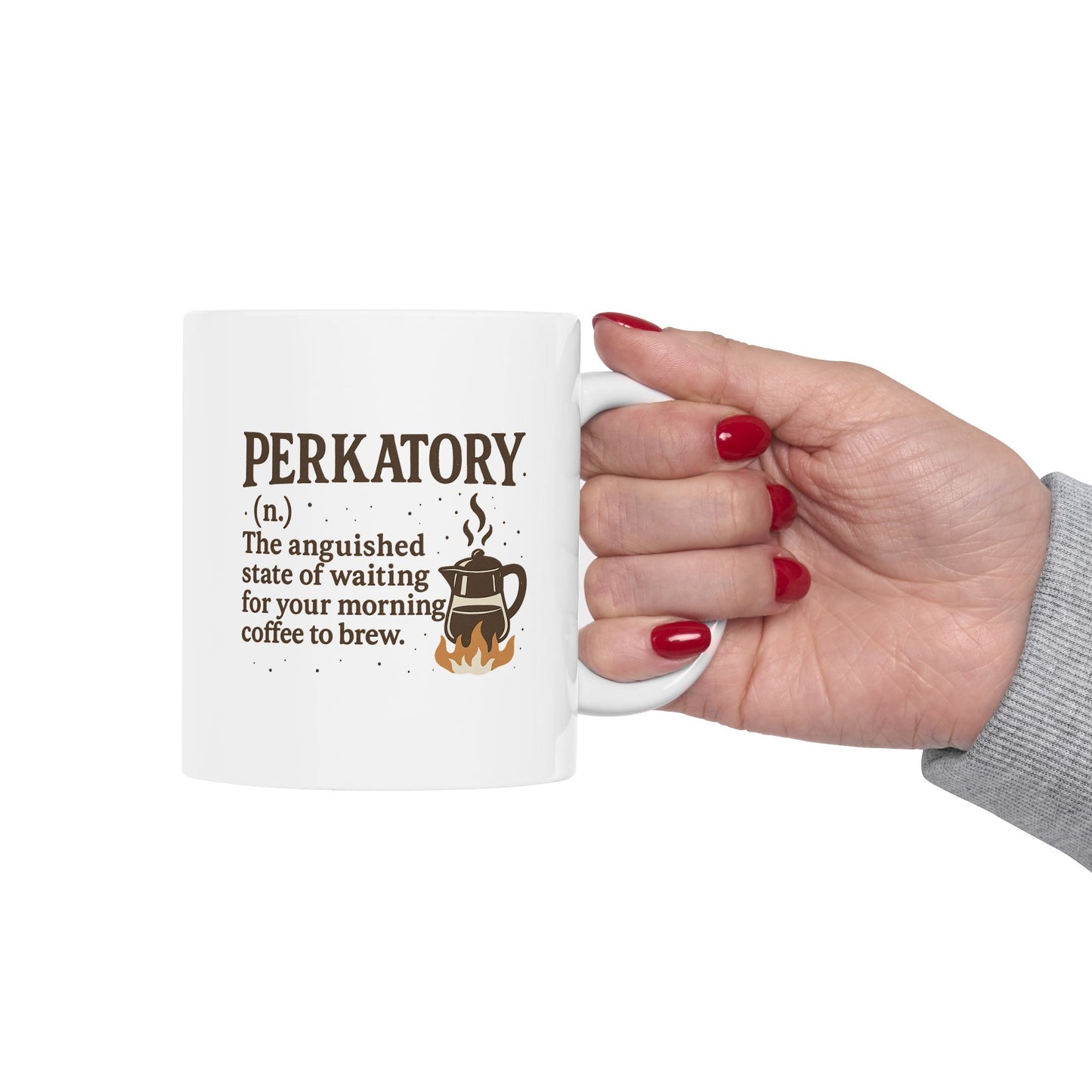 “Perkatory” Funny Catholic Coffee Mug (11oz or 15oz)