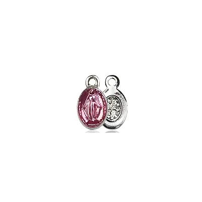 Miraculous Medal Necklace - Sterling Silver - 1/4 Inch Tall by 1/8 Inch Wide with 24" Chain
