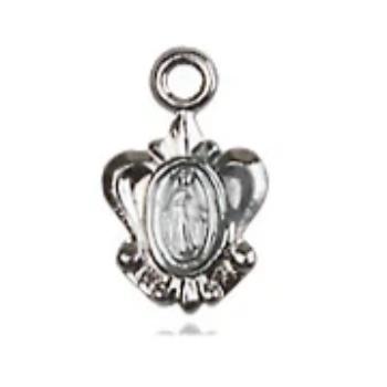 Miraculous Medal - Sterling Silver - 3/8 Inch Tall by 1/4 Inch Wide