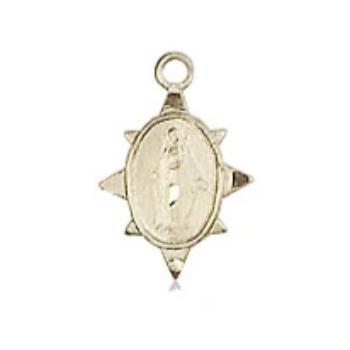 Miraculous Medal - 14K Gold Filled - 3/8 Inch Tall by 1/4 Inch Wide