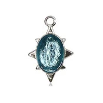 Miraculous Medal - Sterling Silver - 3/8 Inch Tall by 1/4 Inch Wide