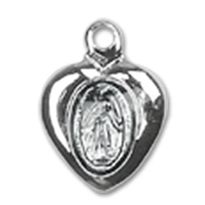 Miraculous Medal - Sterling Silver - 1/4 Inch Tall by 1/8 Inch Wide