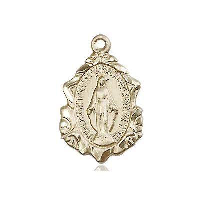 Miraculous Medal - 14K Gold Filled - 3/4 Inch Tall by 1/2 Inch Wide
