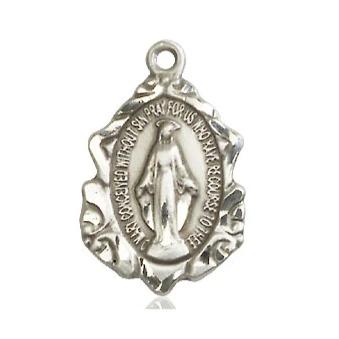 Miraculous Medal - Sterling Silver - 3/4 Inch Tall by 1/2 Inch Wide