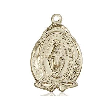 Miraculous Medal - 14K Gold Filled - 3/4 Inch Tall by 1/2 Inch Wide