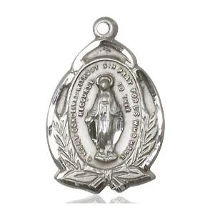Miraculous Medal - Pewter - 3/4 Inch Tall by 1/2 Inch Wide