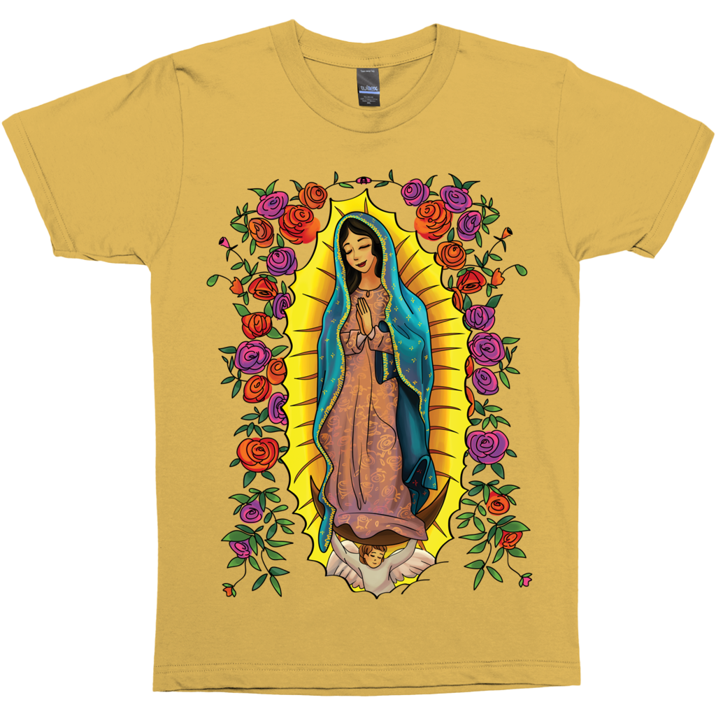 Our Lady Of Guadalupe With Roses Christian Catholic Graphic Tee