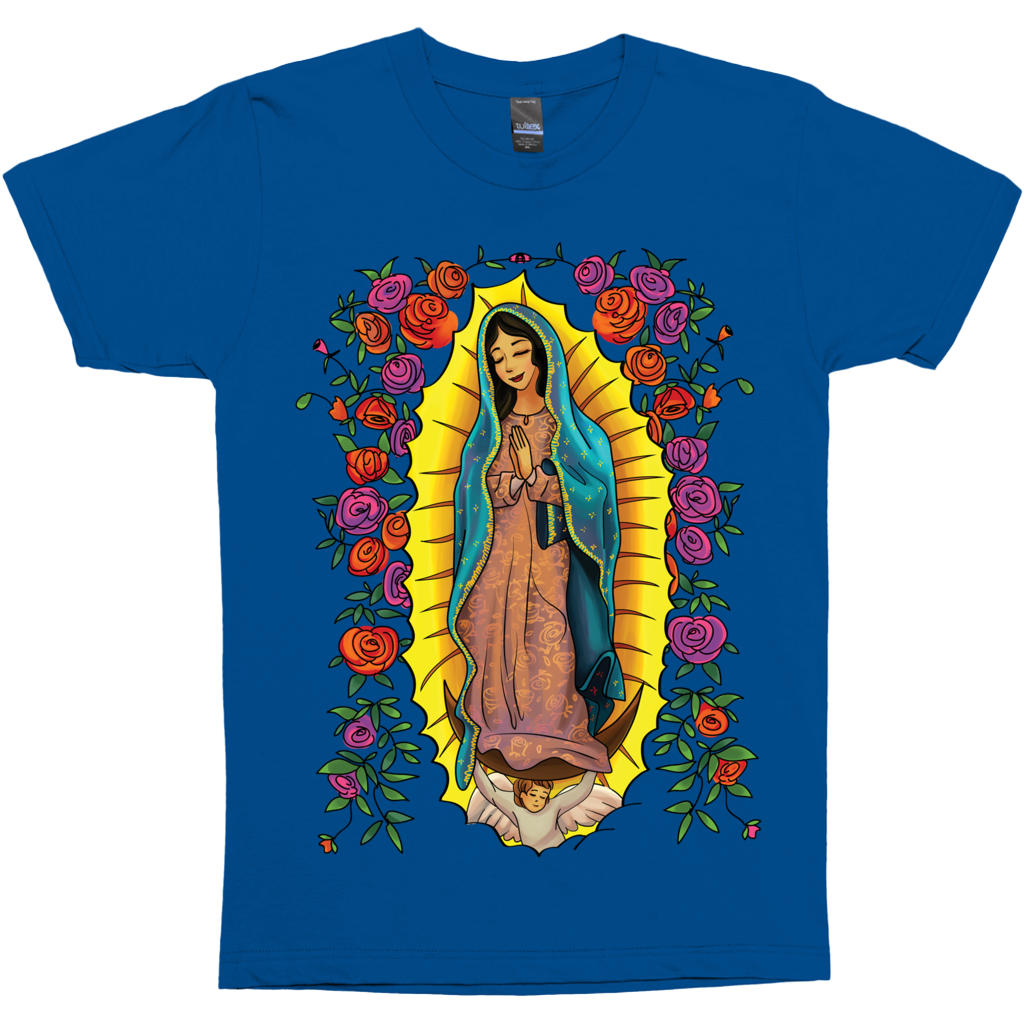 Our Lady Of Guadalupe With Roses Christian Catholic Graphic Tee