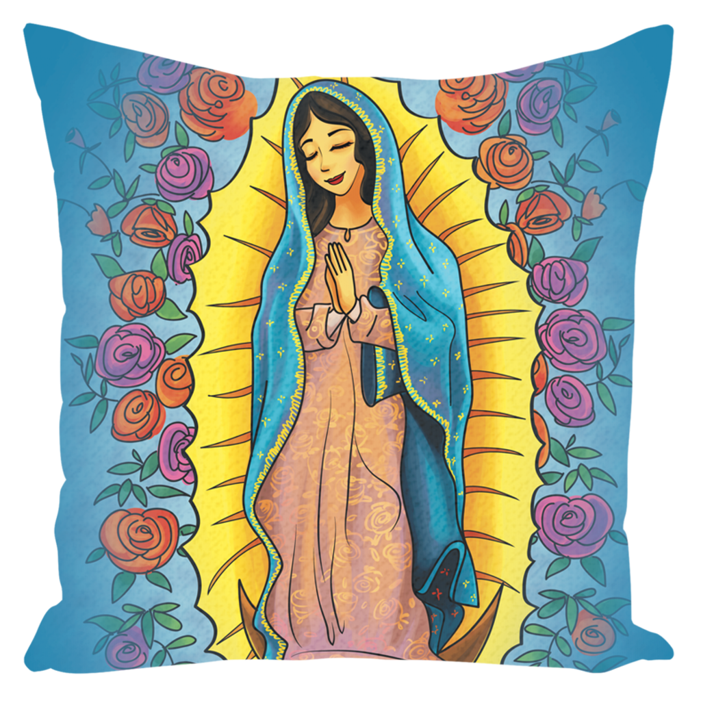 Our Lady Of Guadalupe/Hail Mary Prayer Throw Pillow