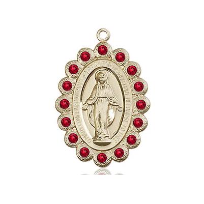 Miraculous Medal Necklace - 14K Gold Filled - 7/8 Inch Tall by 1/2 Inch Wide with 24" Chain