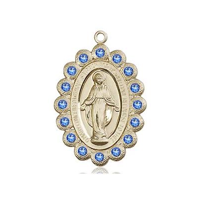 Miraculous Medal Necklace - 14K Gold Filled - 7/8 Inch Tall by 1/2 Inch Wide with 24" Chain