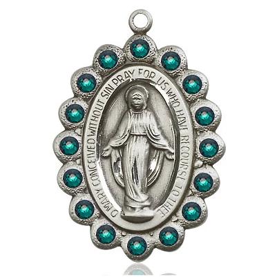 Miraculous Medal - Pewter - 1-1/8 Inch Tall by 3/4 Inch Wide