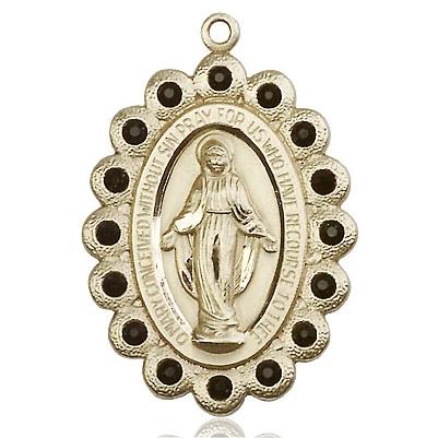 Miraculous Medal - 14K Gold Filled - 1-1/8 Inch Tall by 3/4 Inch Wide