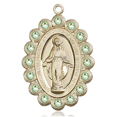 Miraculous Medal - 14K Gold Filled - 1-1/8 Inch Tall by 3/4 Inch Wide