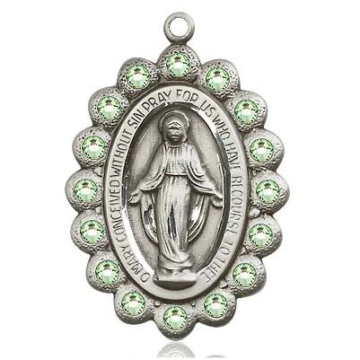 Miraculous Medal - Pewter - 1-1/8 Inch Tall by 3/4 Inch Wide