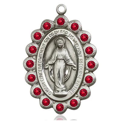 Miraculous Medal - Pewter - 1-1/8 Inch Tall by 3/4 Inch Wide