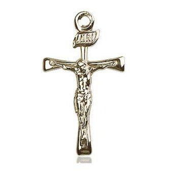 Maltese Crucifix Medal - 14K Gold - 7/8 Inch Tall x 1/2 Inch Wide