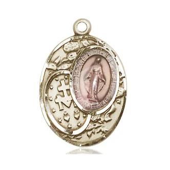 Miraculous Medal - 14K Gold Filled - 3/4 Inch Tall by 1/2 Inch Wide