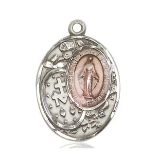 Miraculous Medal - Pewter - 3/4 Inch Tall by 1/2 Inch Wide
