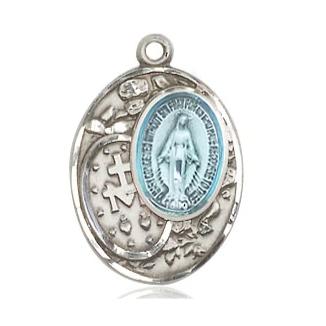 Miraculous Medal - Pewter - 3/4 Inch Tall by 1/2 Inch Wide