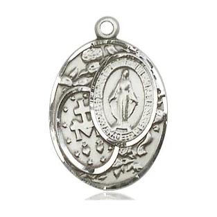 Miraculous Medal - Pewter - 3/4 Inch Tall by 1/2 Inch Wide