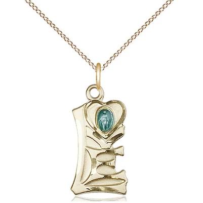 Miraculous Medal Necklace - 14K Gold Filled - 3/4 Inch Tall by 3/8 Inch Wide with 18" Chain