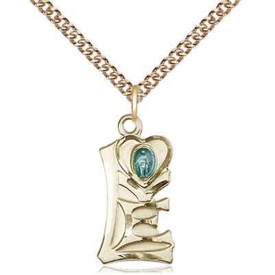 Miraculous Medal Necklace - 14K Gold Filled - 3/4 Inch Tall by 3/8 Inch Wide with 24" Chain