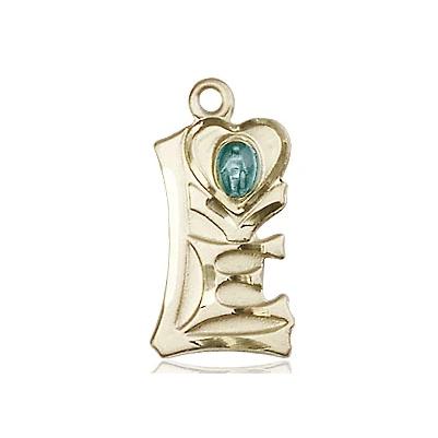 Miraculous Medal Necklace - 14K Gold Filled - 3/4 Inch Tall by 3/8 Inch Wide with 24" Chain