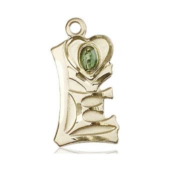 Miraculous Medal - 14K Gold - 3/4 Inch Tall by 3/8 Inch Wide