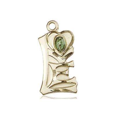 Miraculous Medal Necklace - 14K Gold - 3/4 Inch Tall by 3/8 Inch Wide with 24" Chain