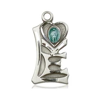 Miraculous Medal - Sterling Silver - 3/4 Inch Tall by 3/8 Inch Wide