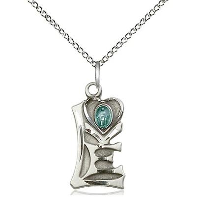Miraculous Medal Necklace - Sterling Silver - 3/4 Inch Tall by 3/8 Inch Wide with 18" Chain
