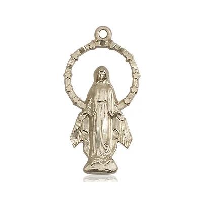 Miraculous Medal - 14K Gold Filled - 7/8 Inch Tall by 1/2 Inch Wide