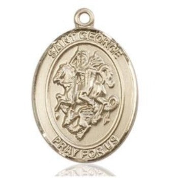 St. George Paratrooper Medal - 14K Gold - 1 Inch Tall x 3/4 Inch Wide