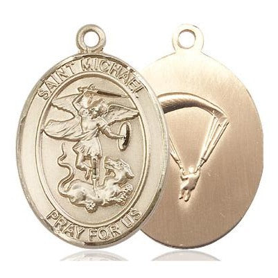 St. Michael Paratrooper Medal - 14K Gold Filled - 1 Inch Tall x 3/4 Inch Wide