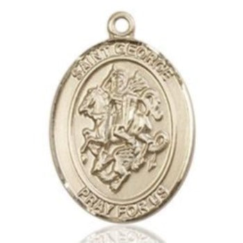 St. George Paratrooper Medal - 14K Gold - 3/4 Inch Tall x 1/2 Inch Wide