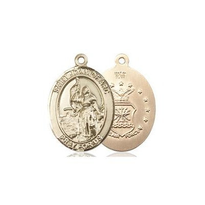 St. Joan of Arc Air Force Medal - 14K Gold Filled - 3/4 Inch Tall x 1/2 Inch Wide