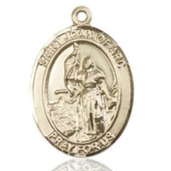 St. Joan of Arc Army Medal - 14K Gold - 3/4 Inch Tall x 1/2 Inch Wide