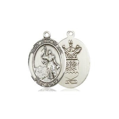 St. Joan of Arc Air Force Medal - Pewter - 3/4 Inch Tall x 1/2 Inch Wide