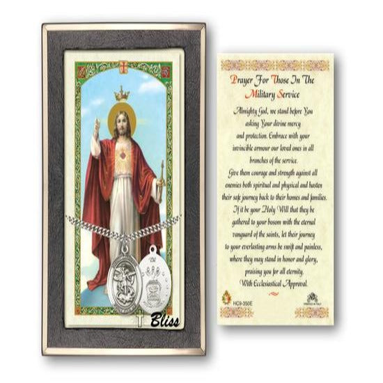 St. Michael Air Force Catholic Medal With Prayer Card - Sterling Silver