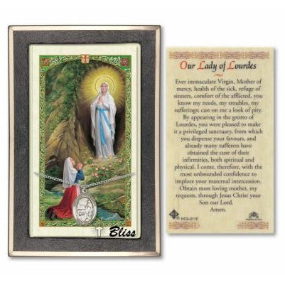 Our Lady of San Juan Catholic Medal With Prayer Card - Sterling Silver