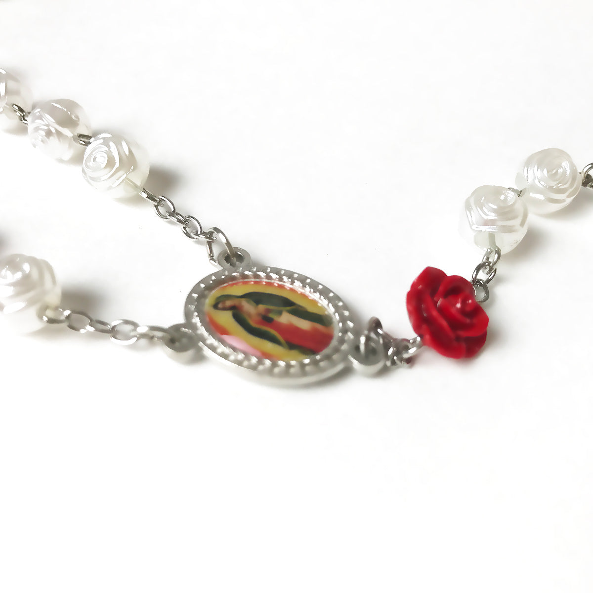 Our Lady Of Guadalupe Pearl Rose Rosary