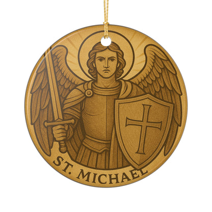 St. Michael Ceramic Christmas Ornament (2-Sided)