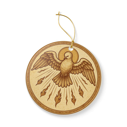 Holy Spirit Dove Ceramic Christmas Ornament (2-Sided)